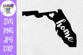 Florida State Home with Heart SVG - 50 States SVG - United States SVG